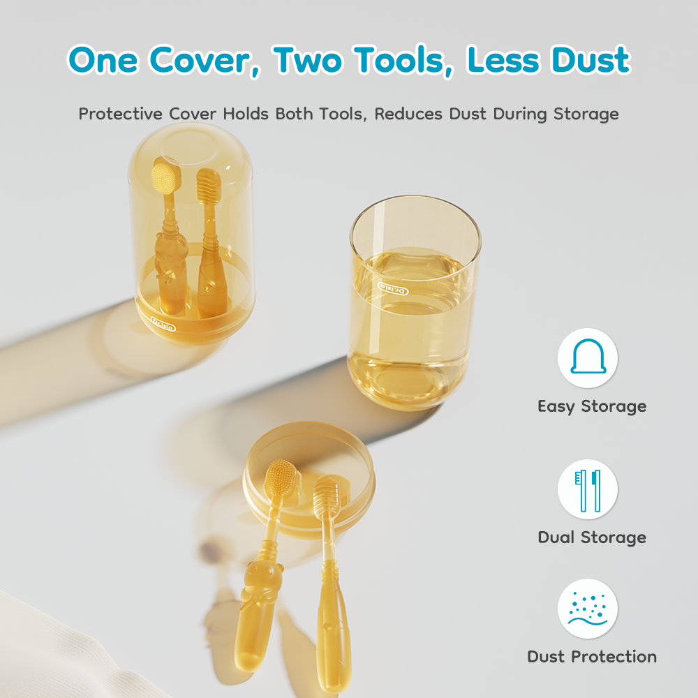 Baby Silicone Toothbrush & Tongue Cleaner Set - BT16